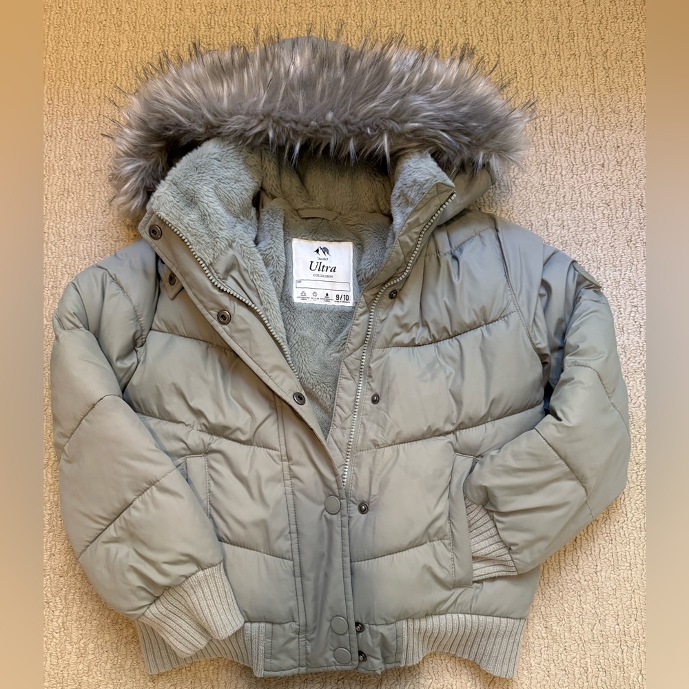 Abercrombie Kids Ultra Collection puffer with removable fur